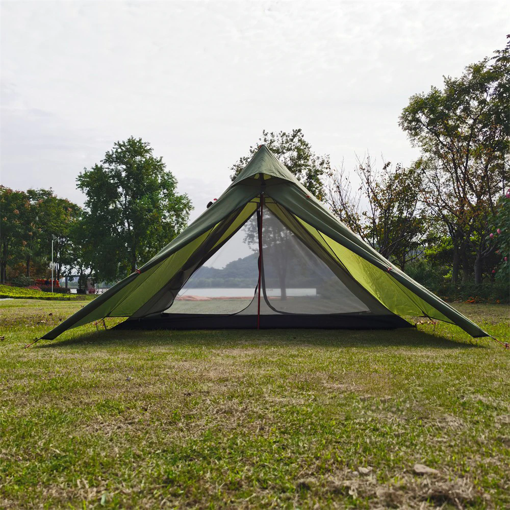 Cheap Goat Tents Camping Tent 1 People Backpacking Tent 4 Season Winter Skirt Tent Ultralight Double Layer Waterproof Travel Hiking Survival Tent   